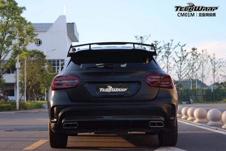 AMG GLA45 蜕变记 身着 TECKWRAP 秃鹰 CM01M 亚面绸缎黑